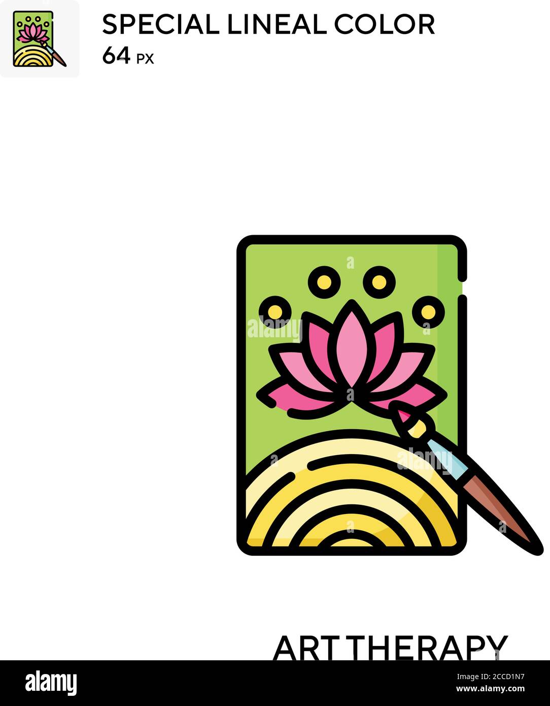 Art therapy Special lineal color icon. Illustration symbol design ...