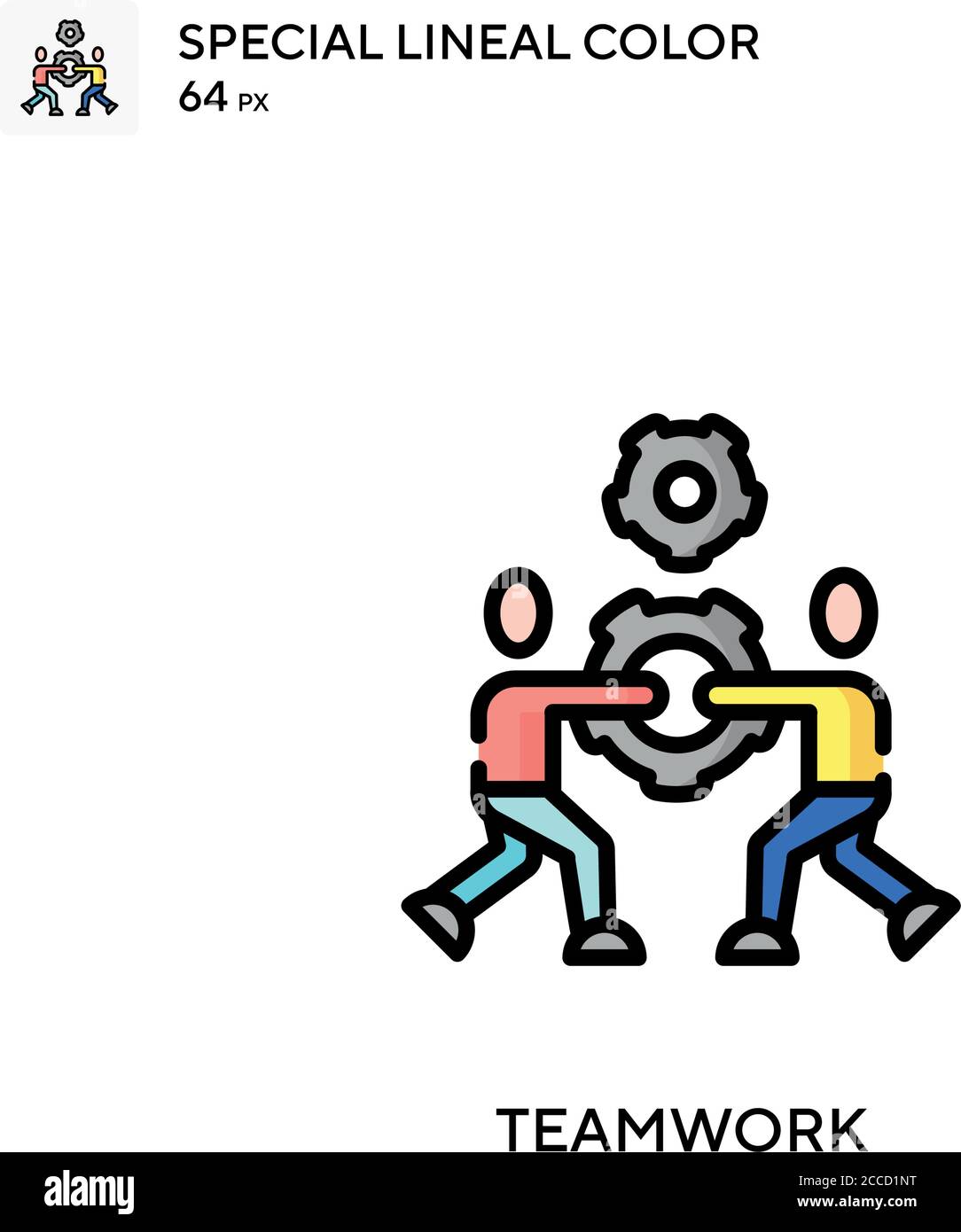 Teamwork Special lineal color icon. Illustration symbol design template ...