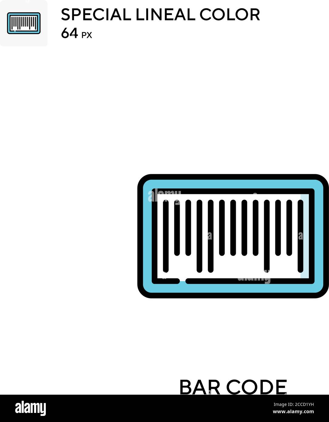 Bar code Special lineal color icon. Illustration symbol design template ...