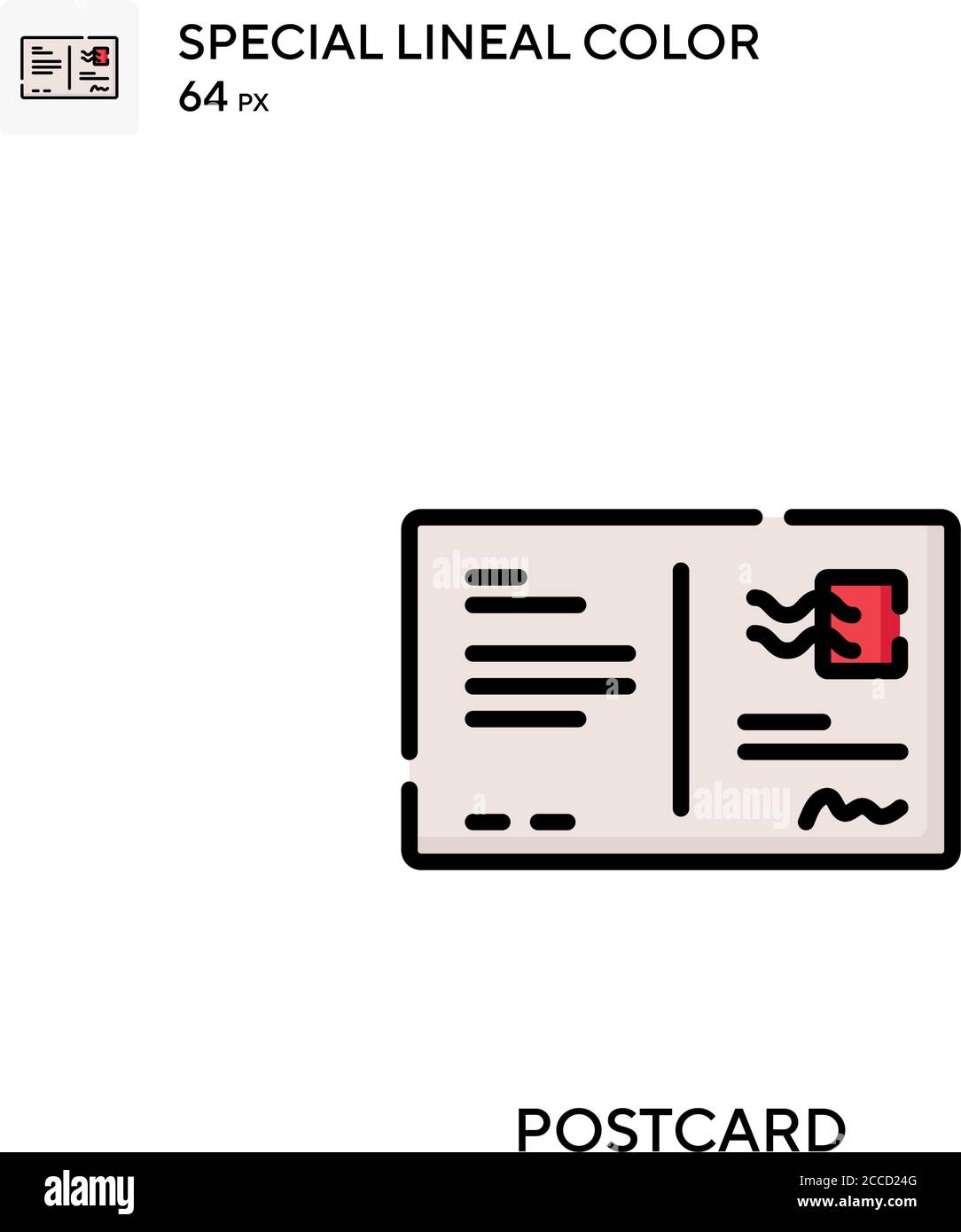 Postcard Special lineal color icon. Illustration symbol design template ...