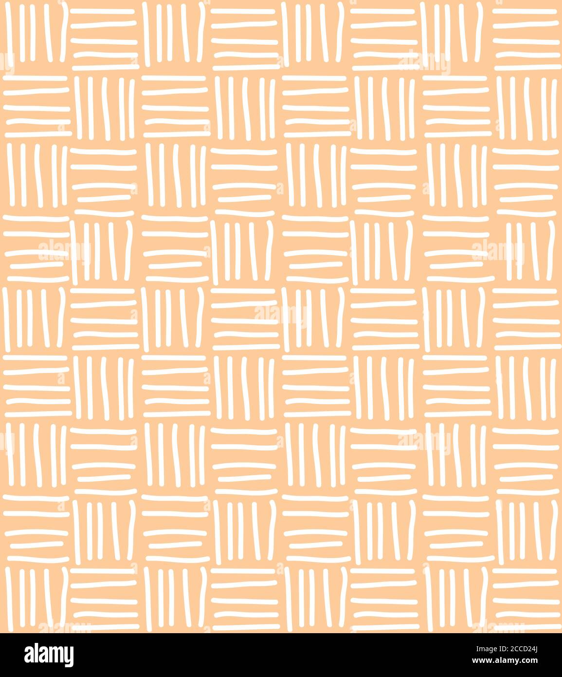 Seamless pattern with hand drawn chevron line grid, vector illustration Stock Vector