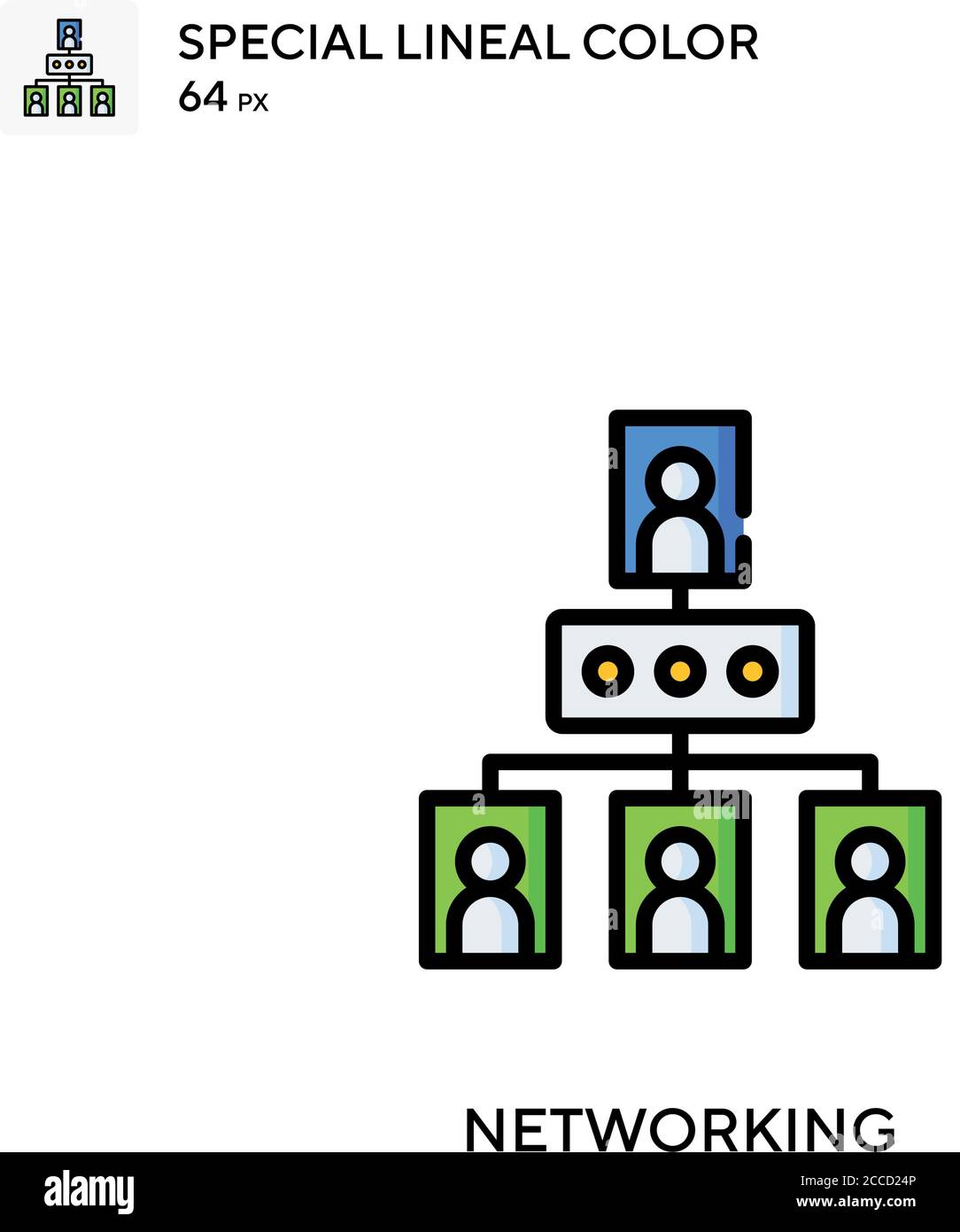 Networking Special lineal color icon. Illustration symbol design ...