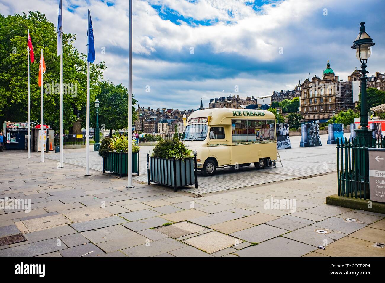 Edinburgh, Scotland 7th August 2020 Traditional ice cream van parked