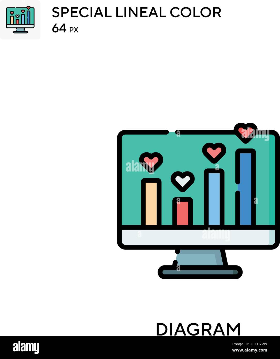 Diagram Special lineal color icon. Illustration symbol design template ...