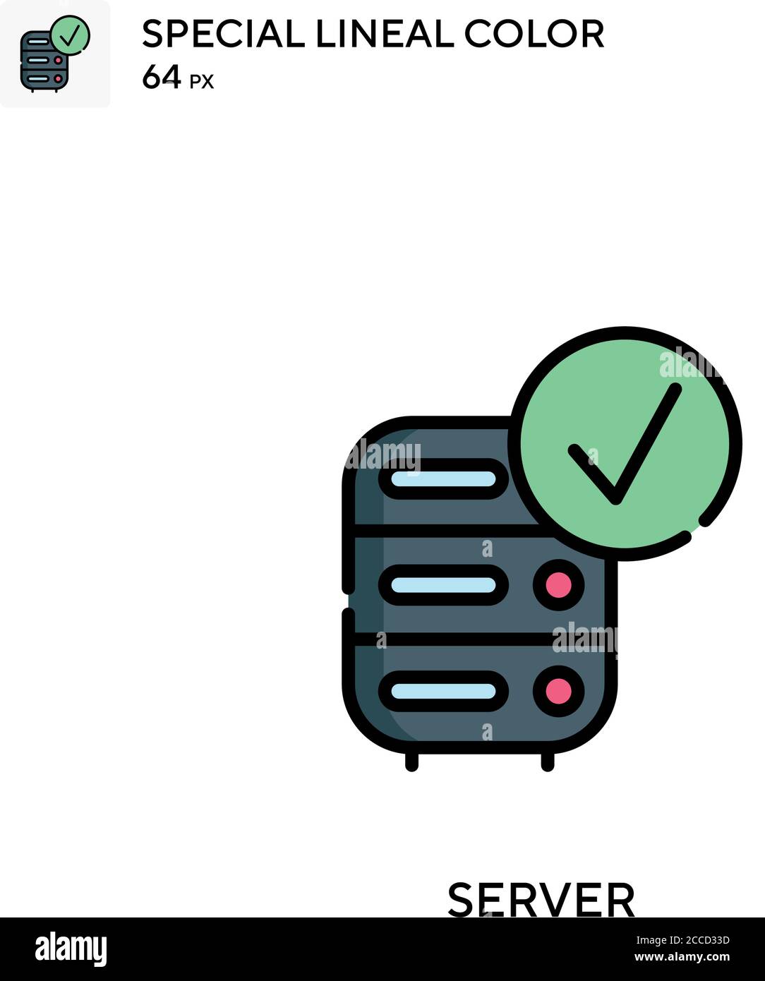 Server Special lineal color icon. Illustration symbol design template ...