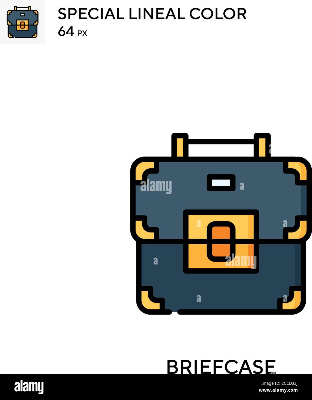 Briefcase Special lineal color icon. Illustration symbol design ...