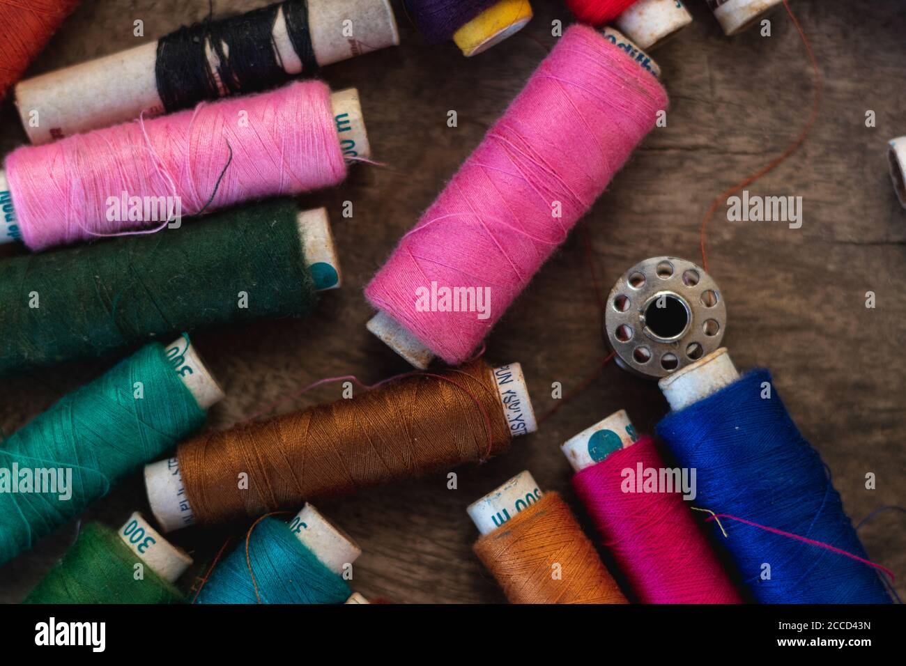 Textiles Thread Background BENGALURU, INDIA - Jul 11, 2020: Fashion & textile background of ...