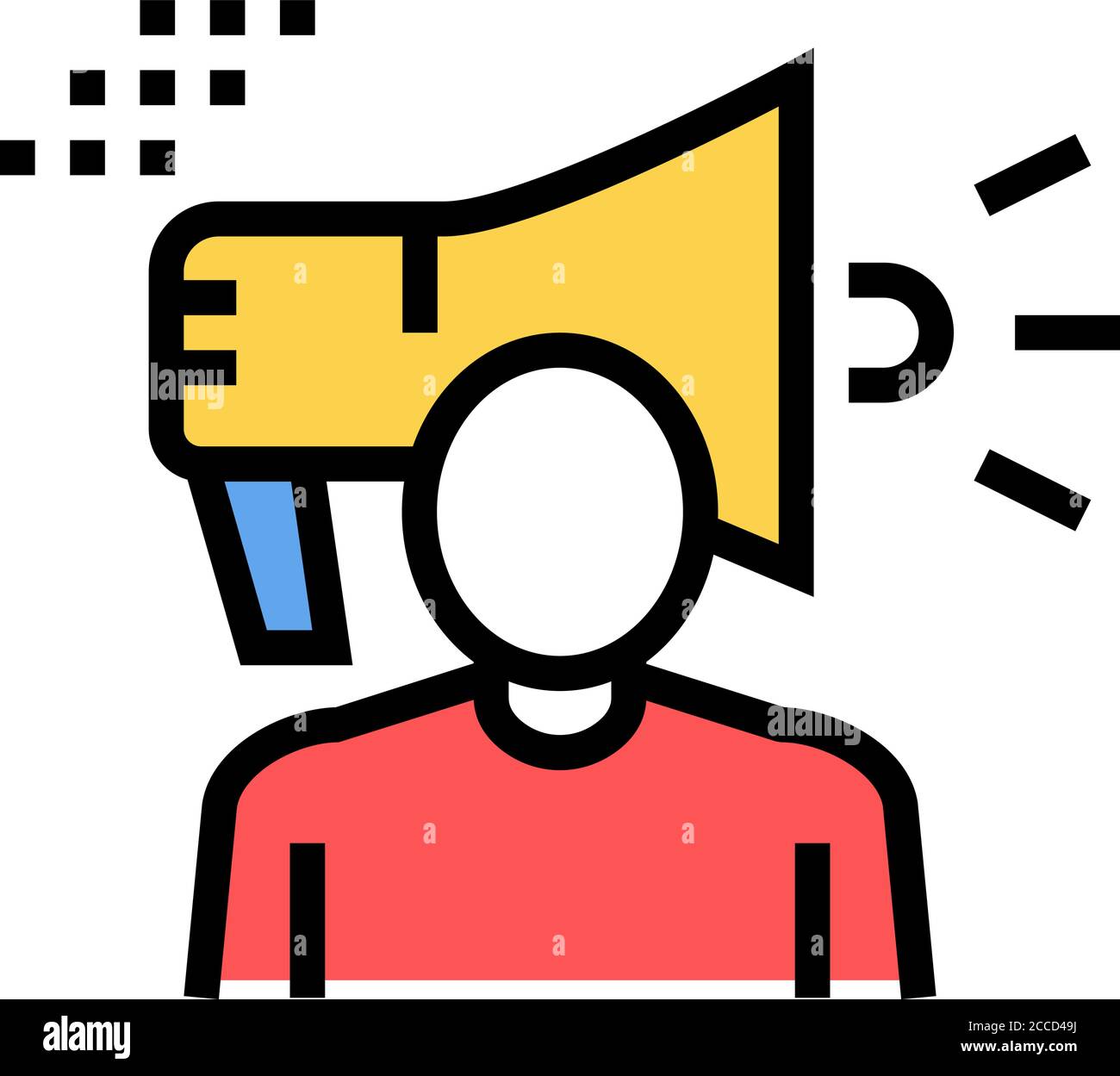 human loudspeaker color icon vector illustration Stock Vector Image ...