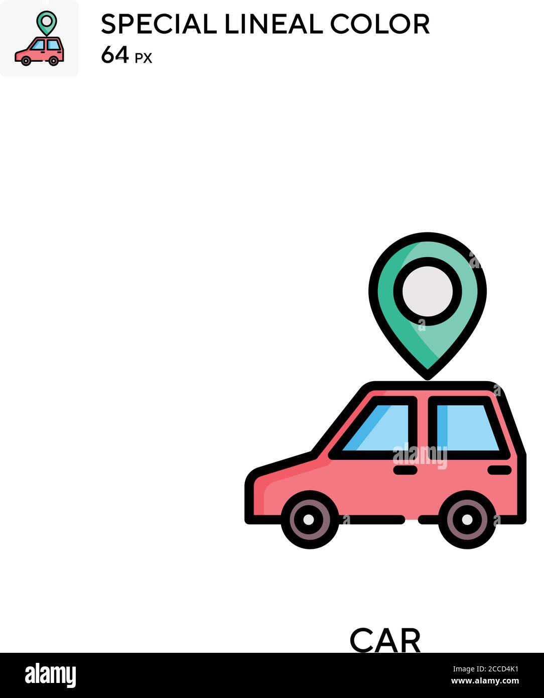 Car Special lineal color icon. Illustration symbol design template for ...