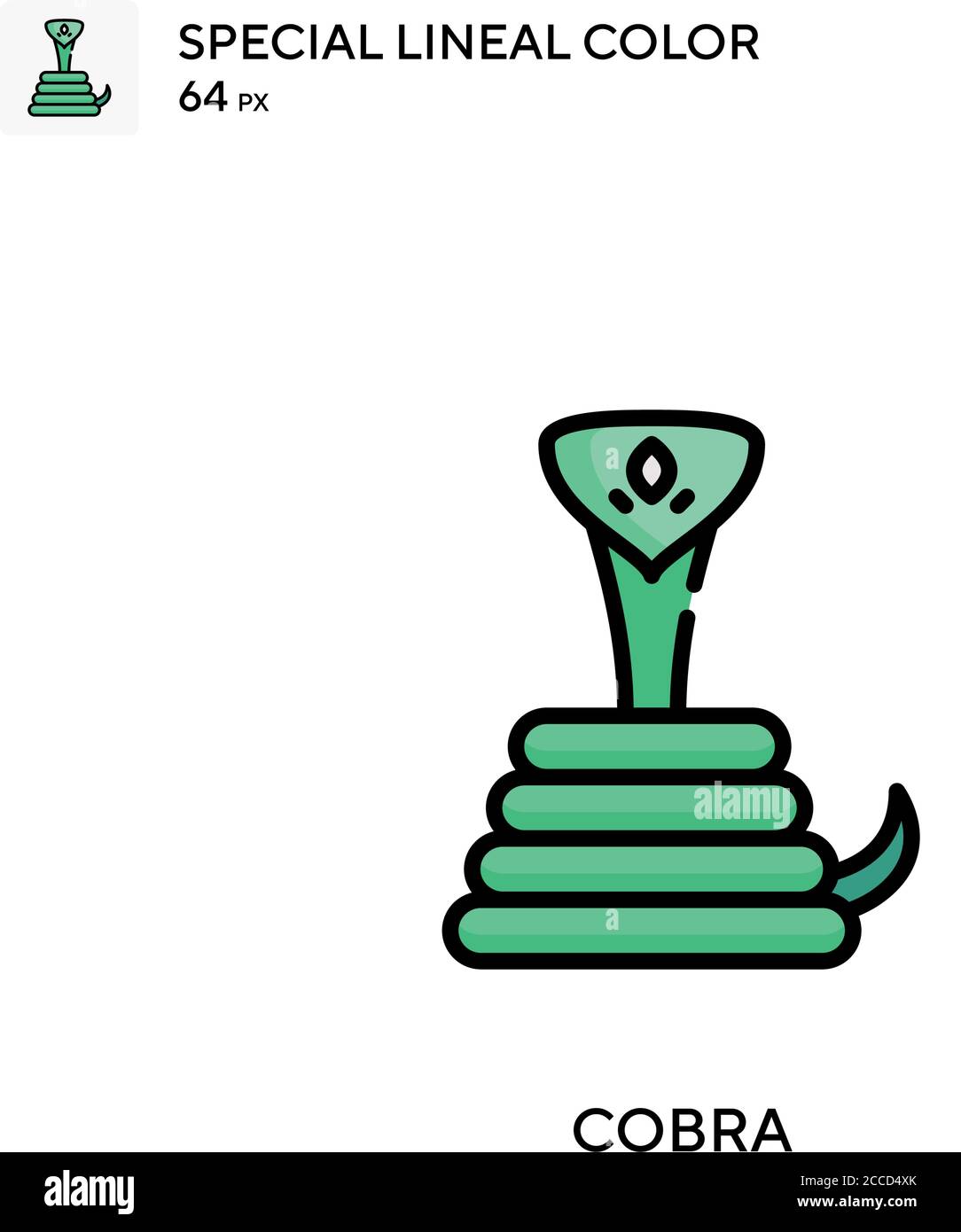 Cobra Special lineal color icon. Illustration symbol design template ...