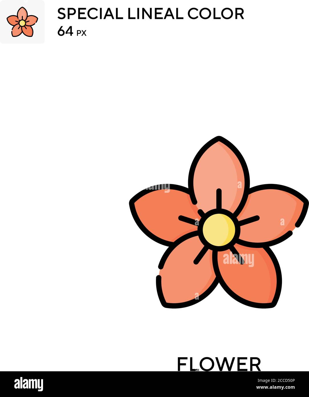 Flower Special lineal color icon. Illustration symbol design template ...