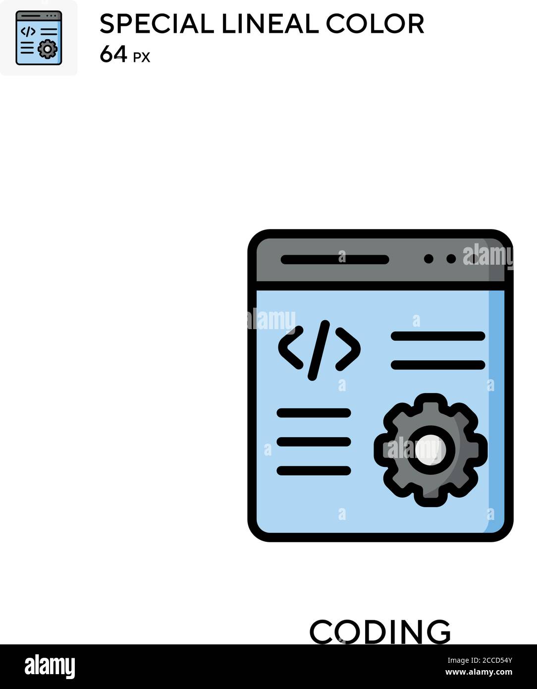 Coding Special lineal color icon. Illustration symbol design template ...