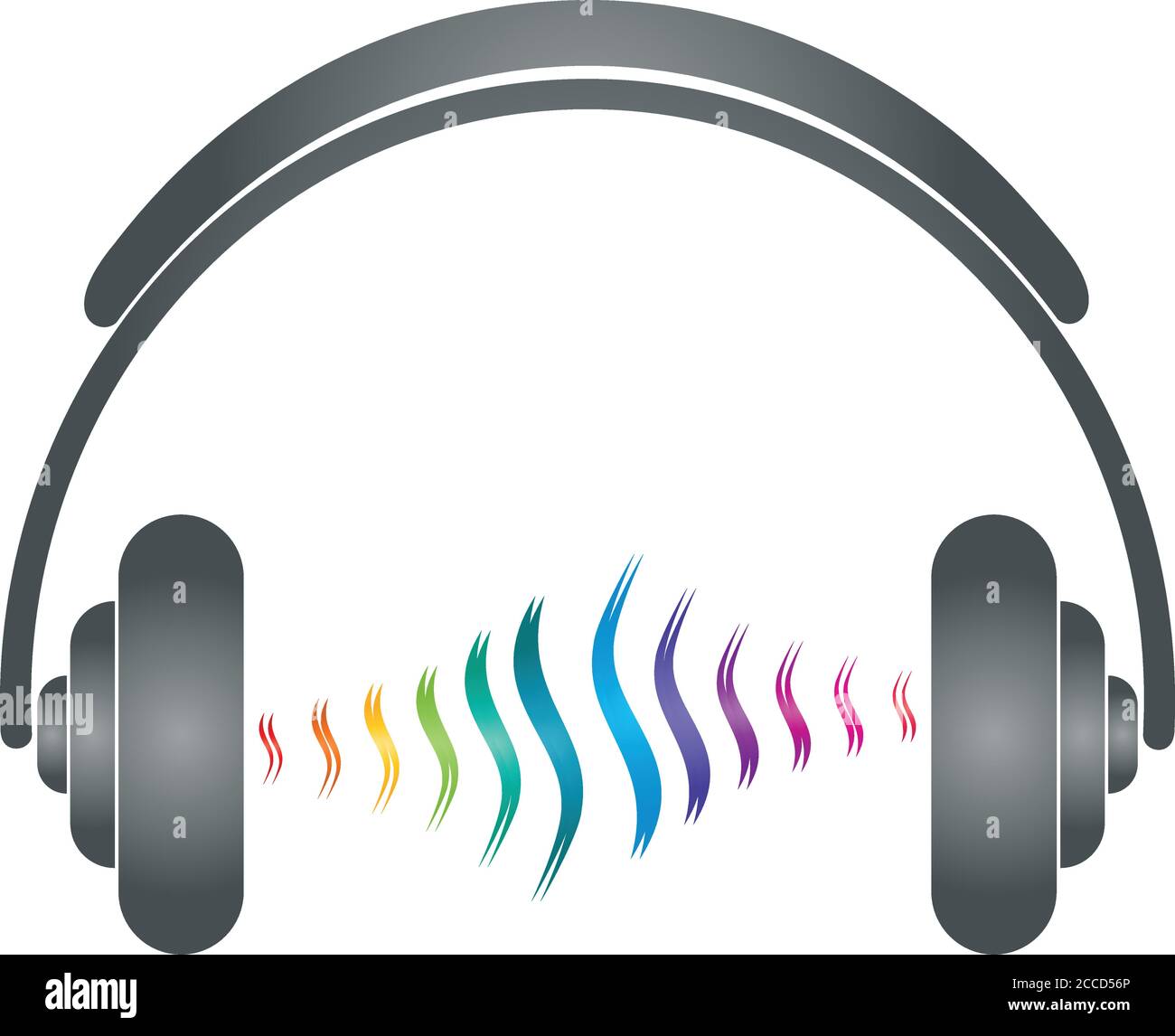 Headphones, equalizer, sound, music, digital, logo Stock Vector Image