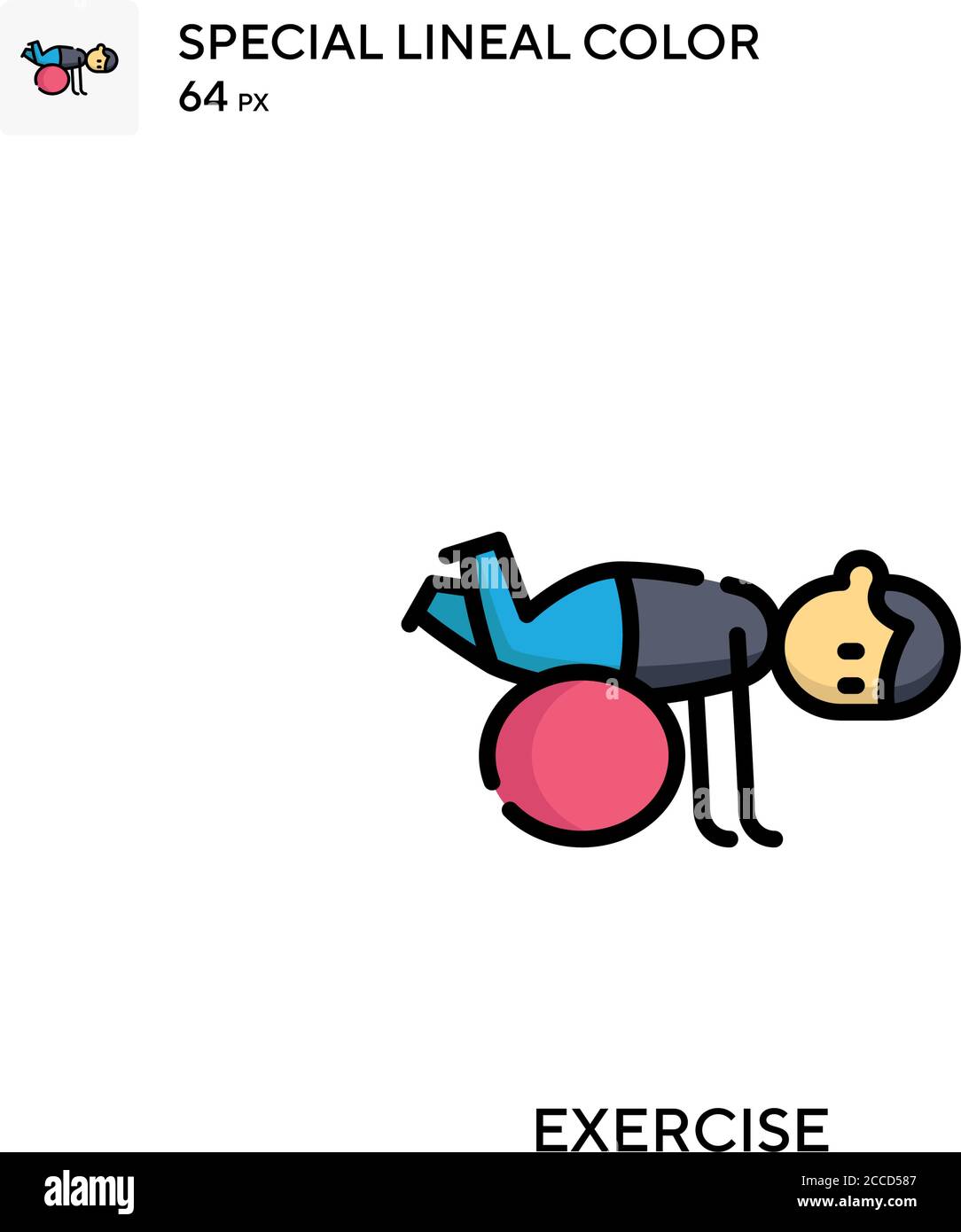 Exercise Special lineal color icon. Illustration symbol design template ...