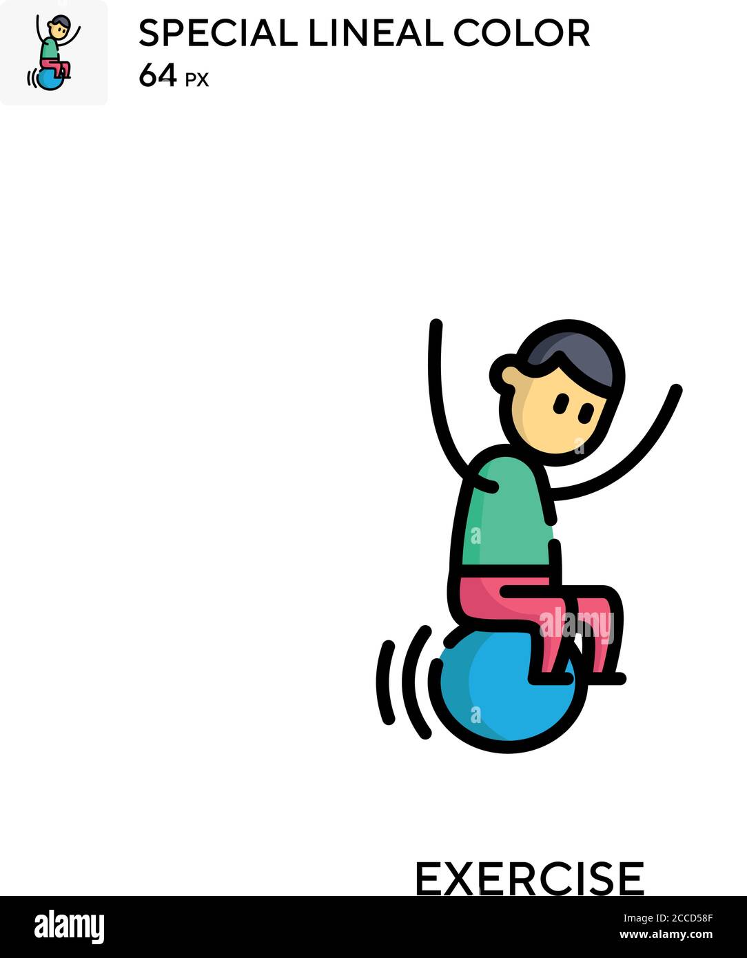 Exercise Special lineal color icon. Illustration symbol design template ...