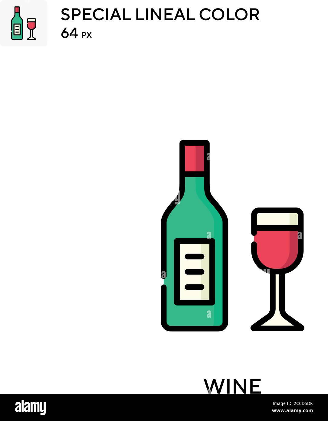 Wine Special lineal color icon. Illustration symbol design template for ...