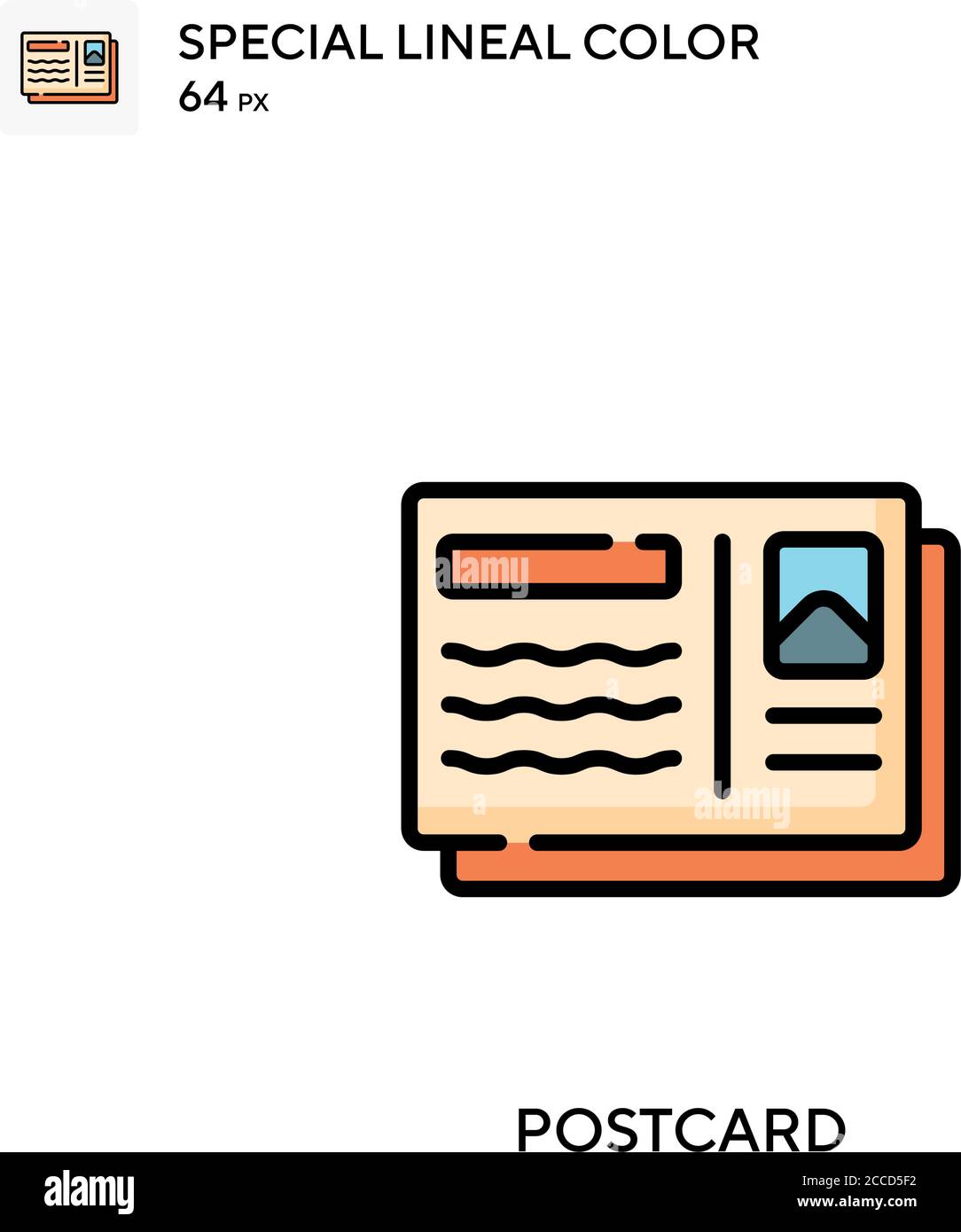 Postcard Special lineal color icon. Illustration symbol design template ...