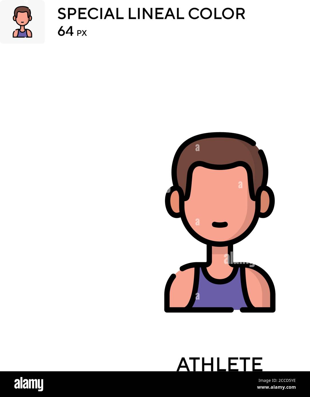 Athlete Special lineal color icon. Illustration symbol design template ...