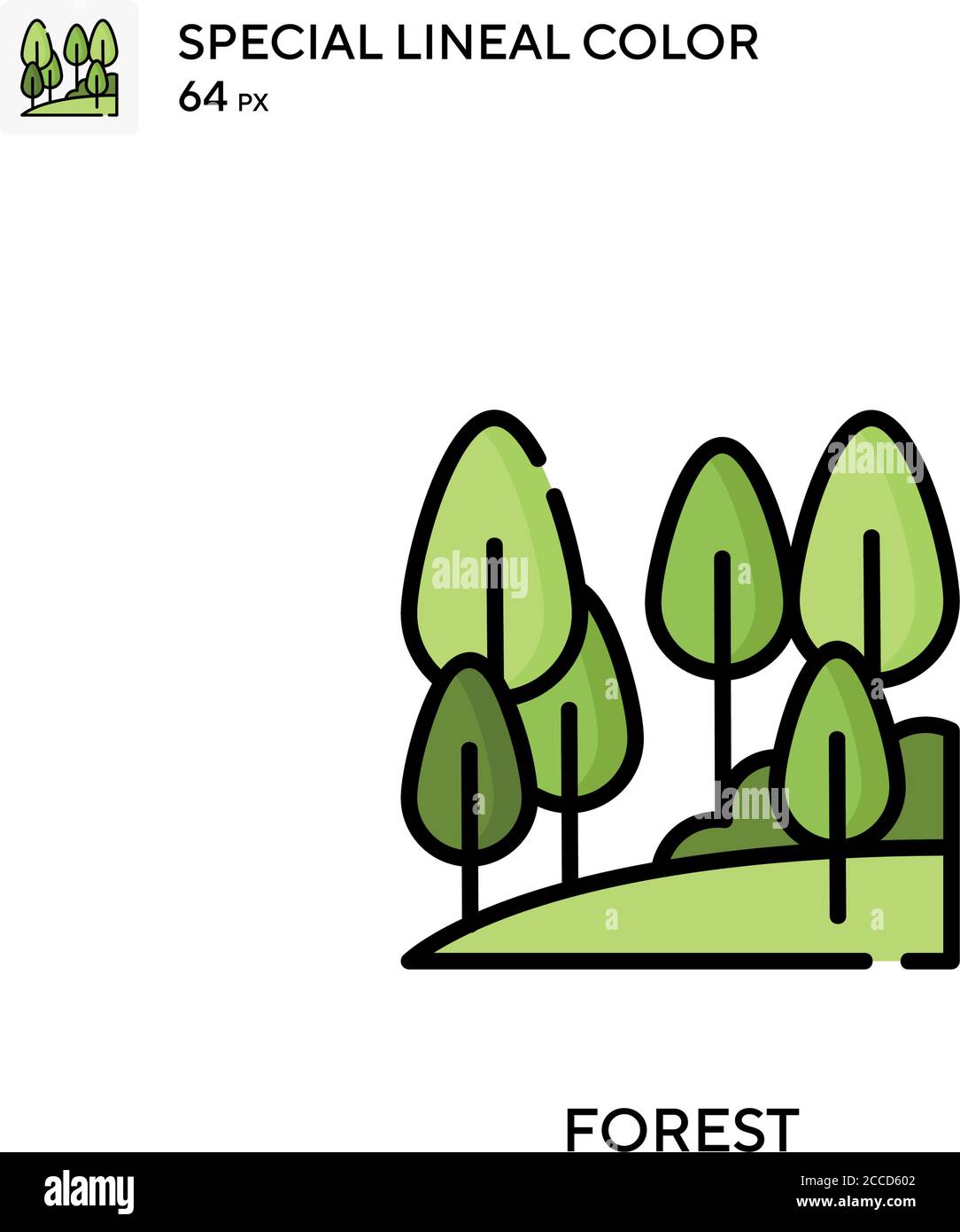 Forest Special lineal color icon. Illustration symbol design template ...