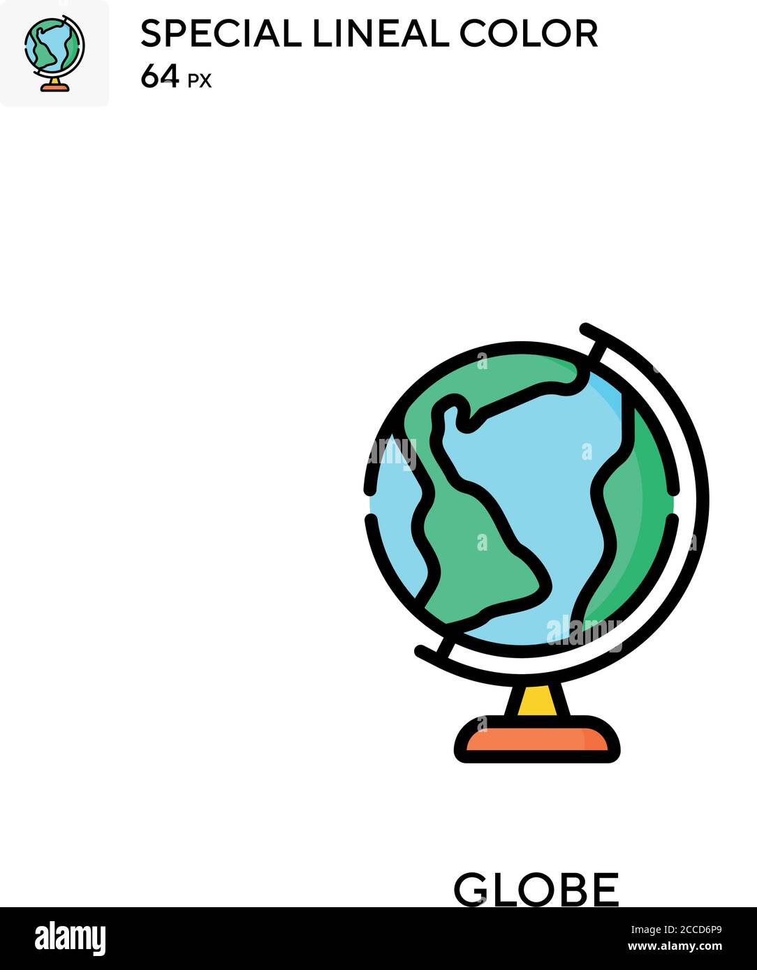 Globe Special lineal color icon. Illustration symbol design template ...