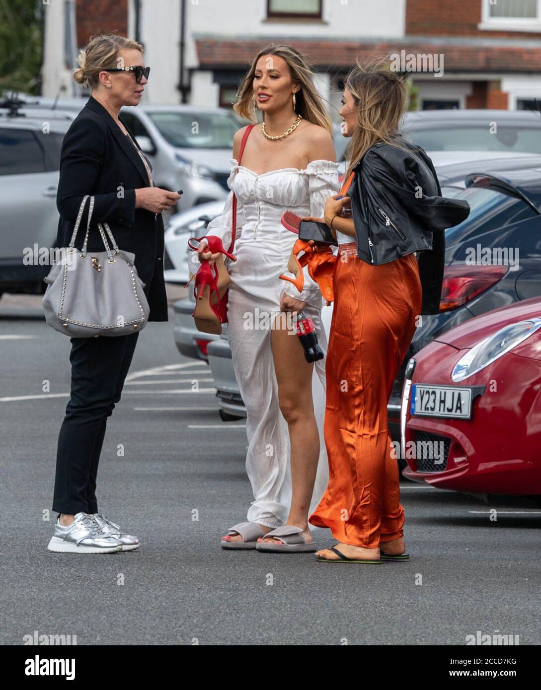 Brentwood Essex 21st August 2020 Film crew and cast, reported to be TOWIE filming in Brentwood Essex Credit: Ian Davidson/Alamy Live News Stock Photo