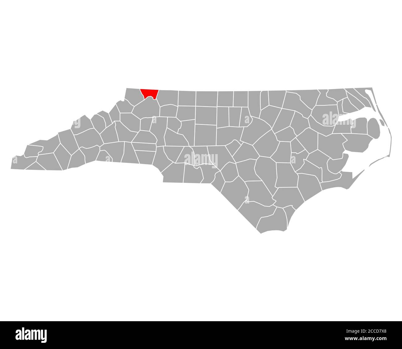Map of Alleghany in North Carolina Stock Photo Alamy