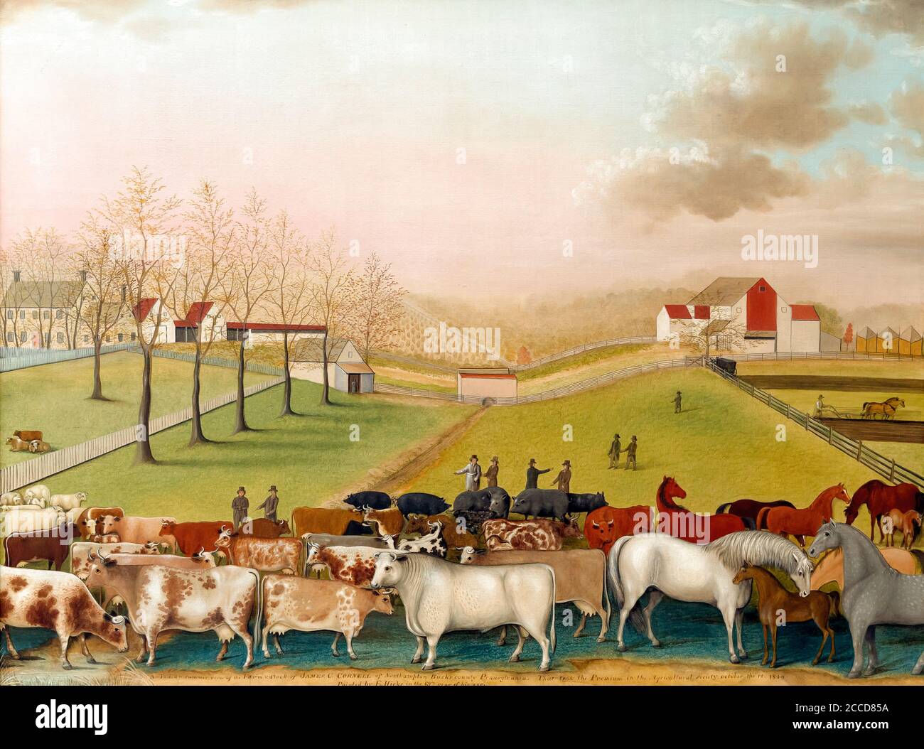 The Cornell Farm, Edward Hicks, 1848, National Gallery of Art, Washington DC, USA, North America Stock Photo