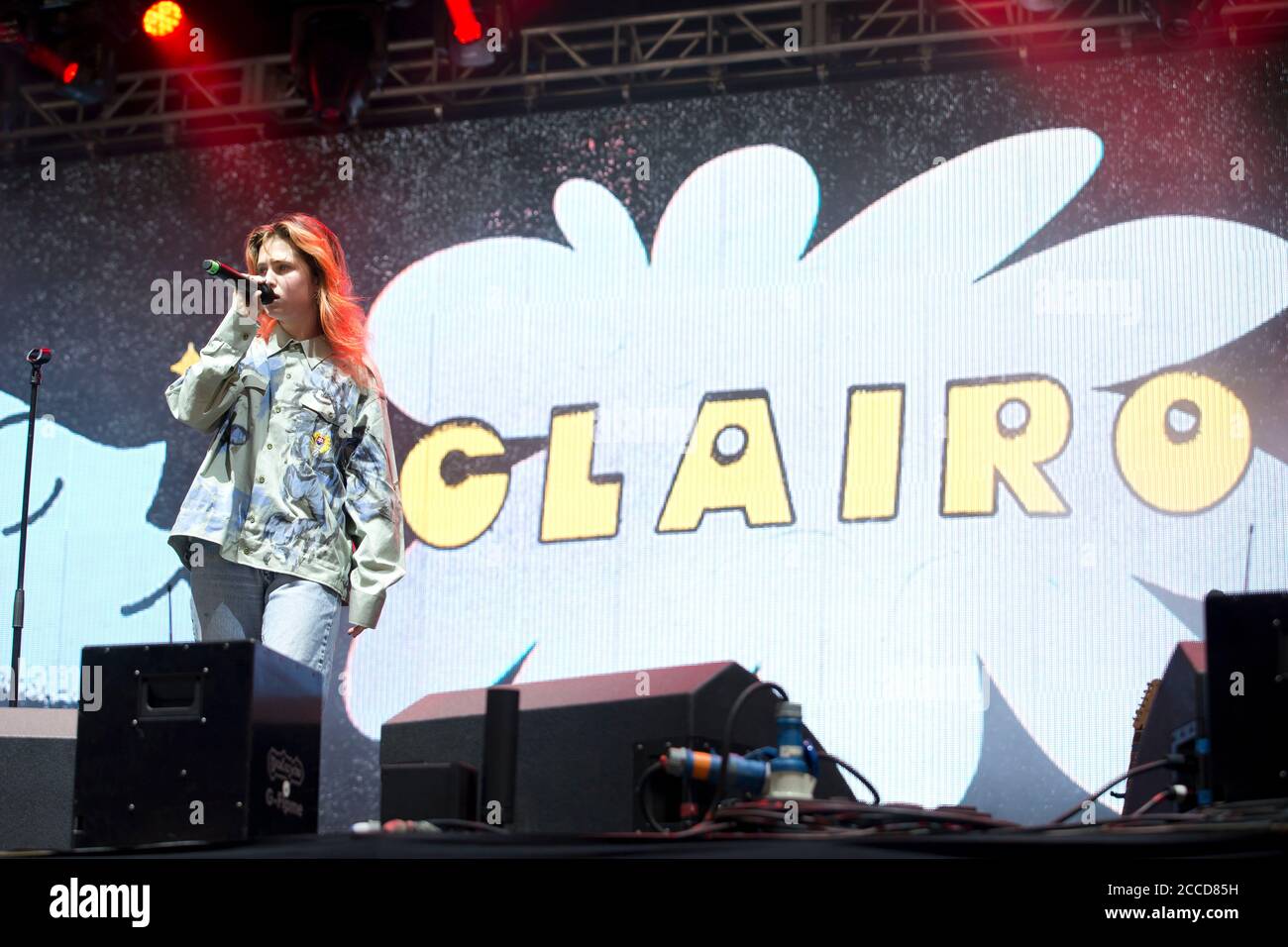 23.8.2019 Richfield Avenue Reading Berkshire UK Clairo performs on the bbc radio one stage on day one at reading festival Stock Photo