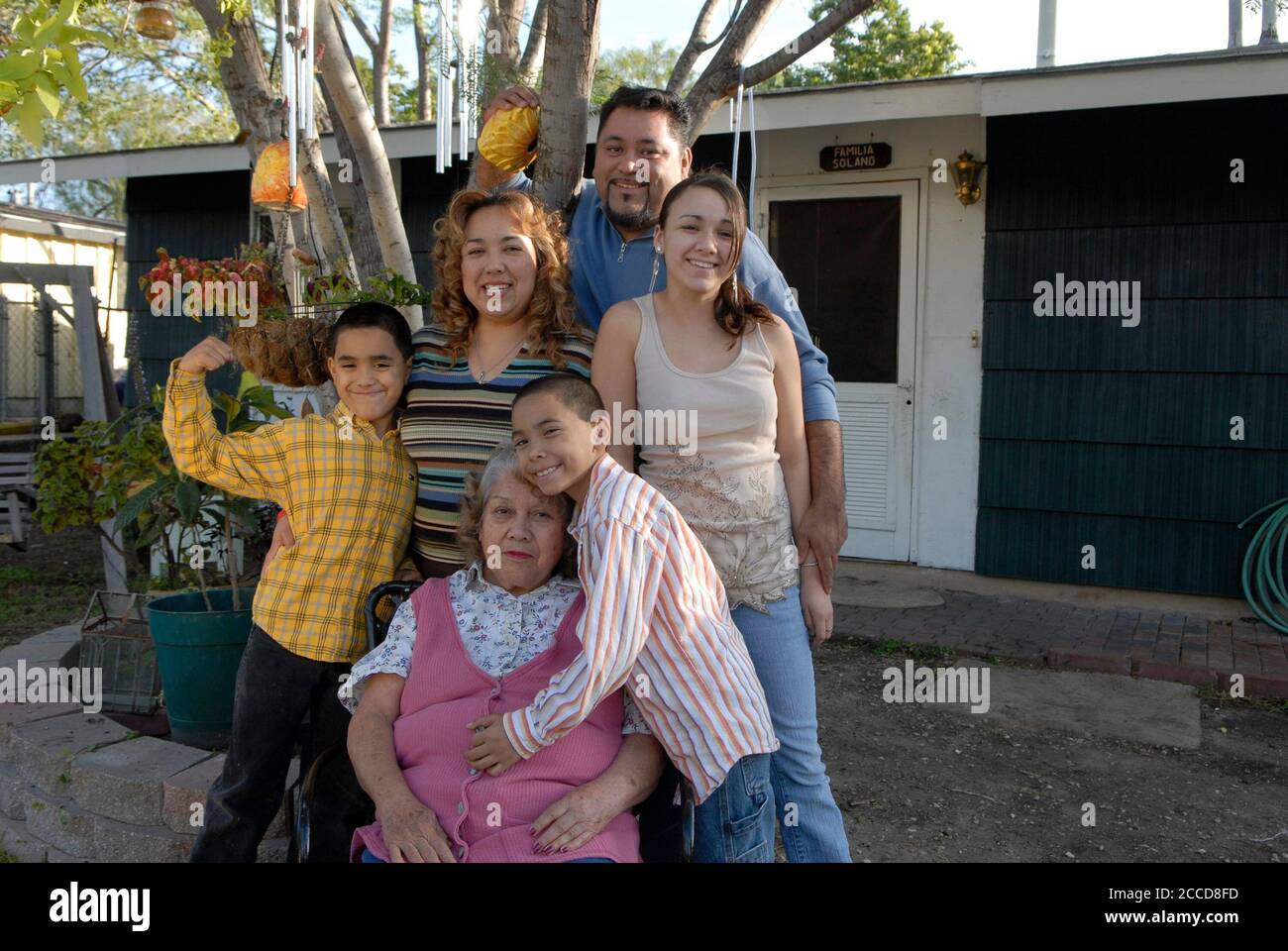 San Antonio, Texas USA, April 6 2007: The Solano family, which was helped  by a Families
