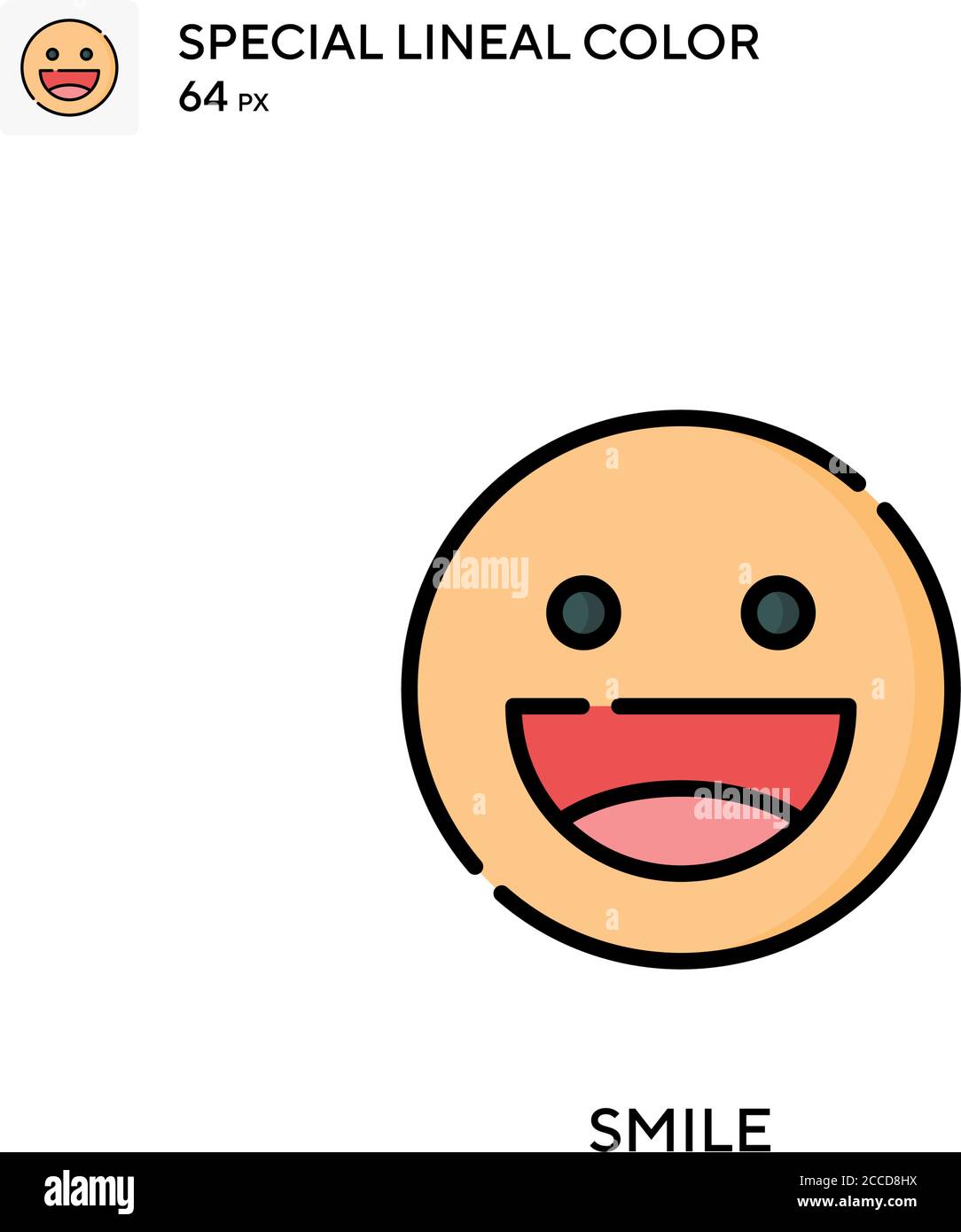 Smile Special lineal color icon. Illustration symbol design template ...