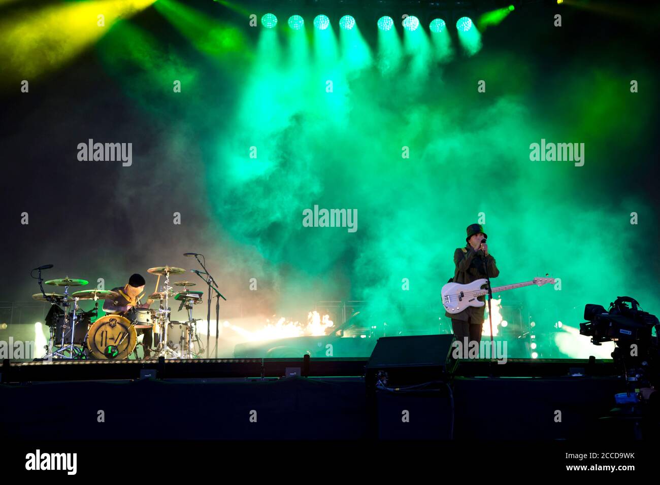 24.8.2019 Richfield Avenue Reading Berkshire UK 21 pilots perform on the main stage on day two at reading festival  People in picture:Tyler Joseph Stock Photo