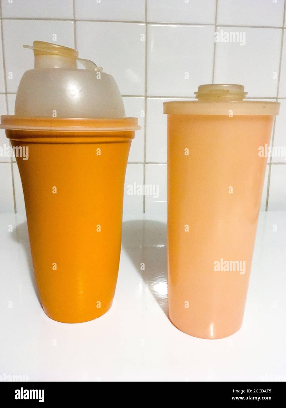 Tupperware bottles, old everyday objects, Vaulx-en-Velin, France Stock  Photo - Alamy