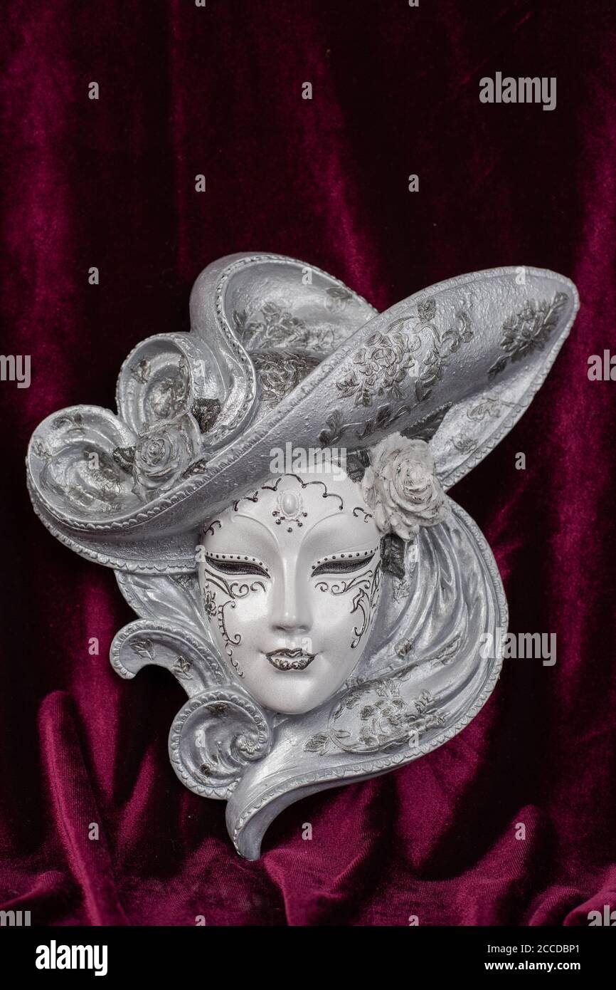 mask made of plaster painted with paints Stock Photo Alamy