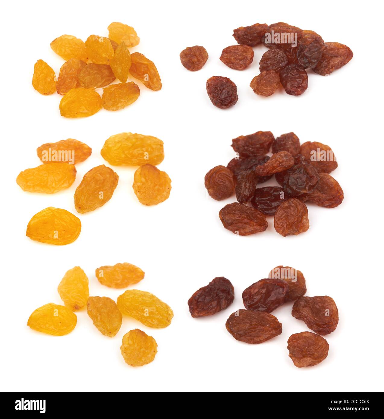 Dried raisins isolated on a white background Stock Photo