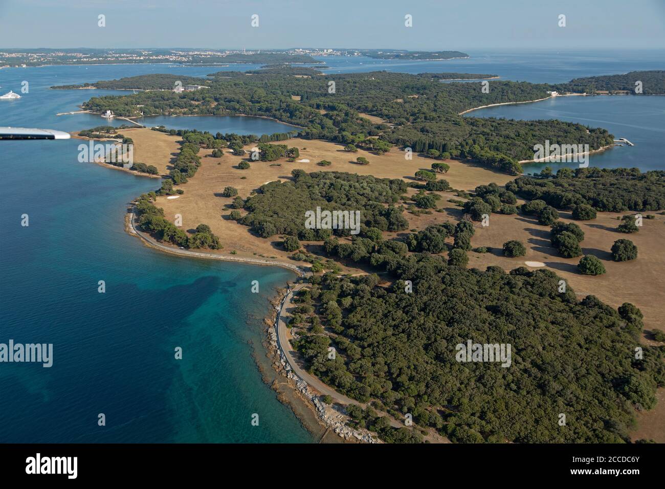 aerial photo, Brijuni Islands, Istria, Croatia Stock Photo