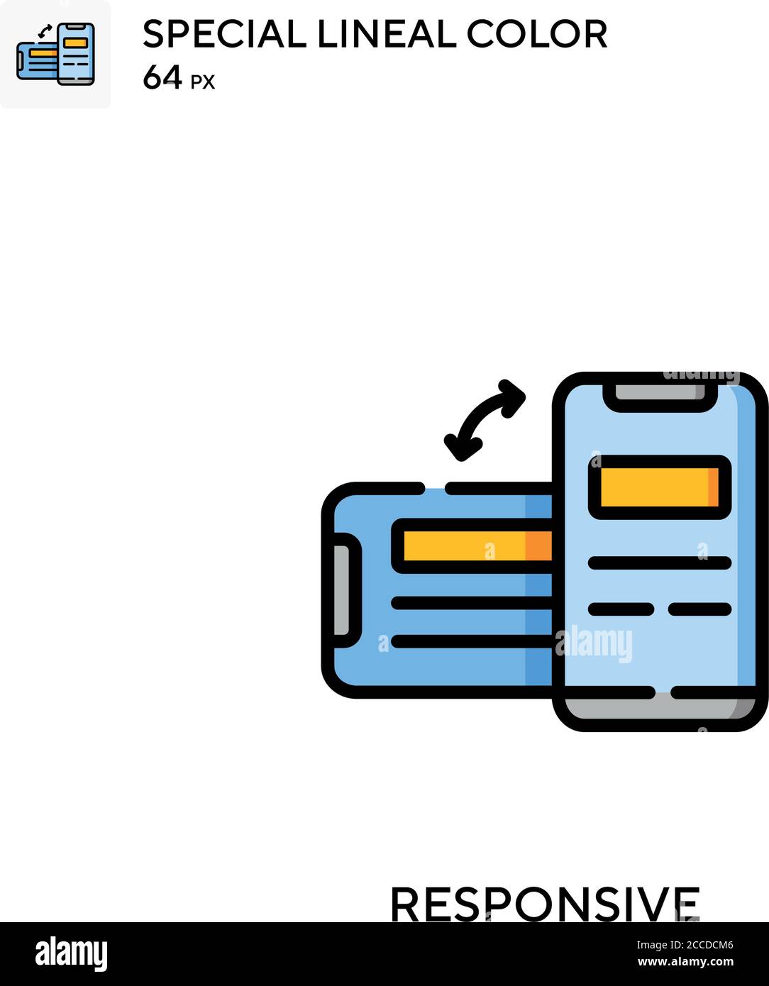 Responsive Special lineal color icon. Illustration symbol design ...