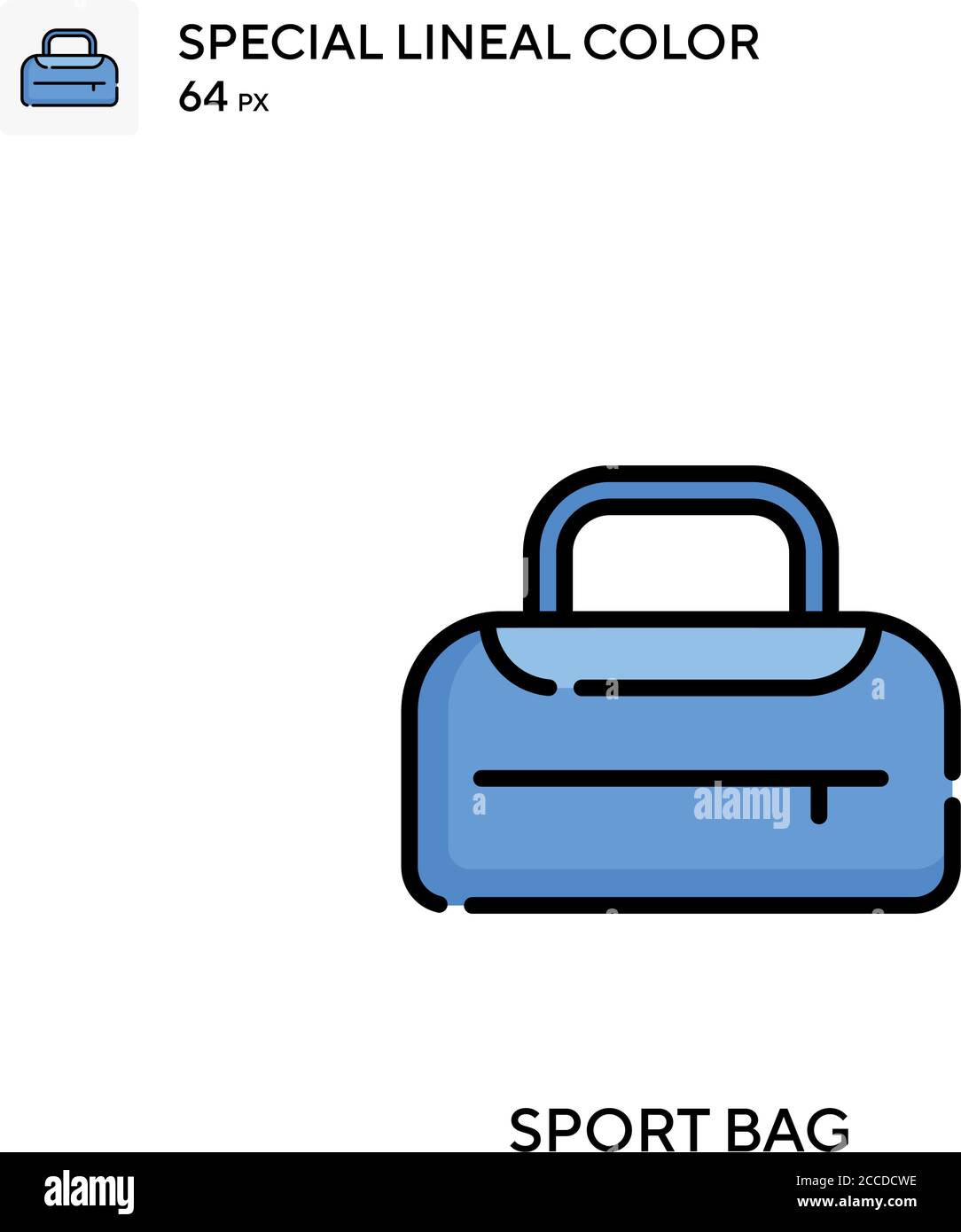 Sport bag Special lineal color icon. Illustration symbol design ...