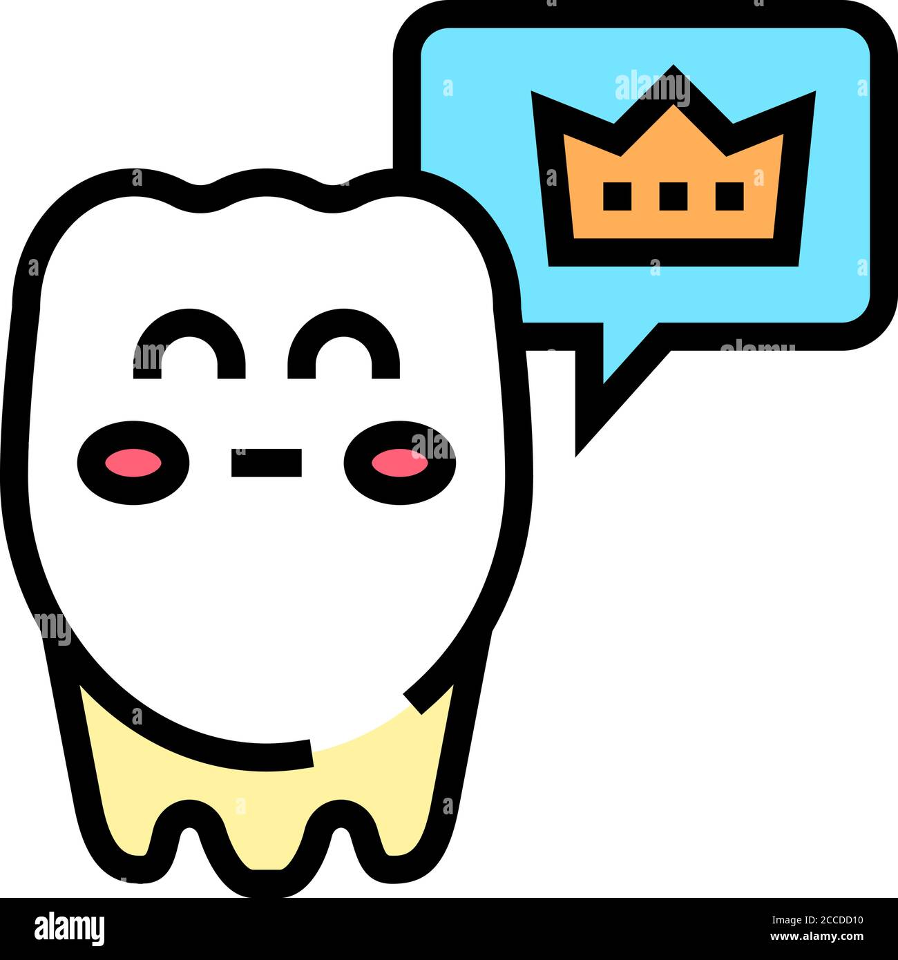 healthy tooth color icon vector illustration Stock Vector Image & Art ...