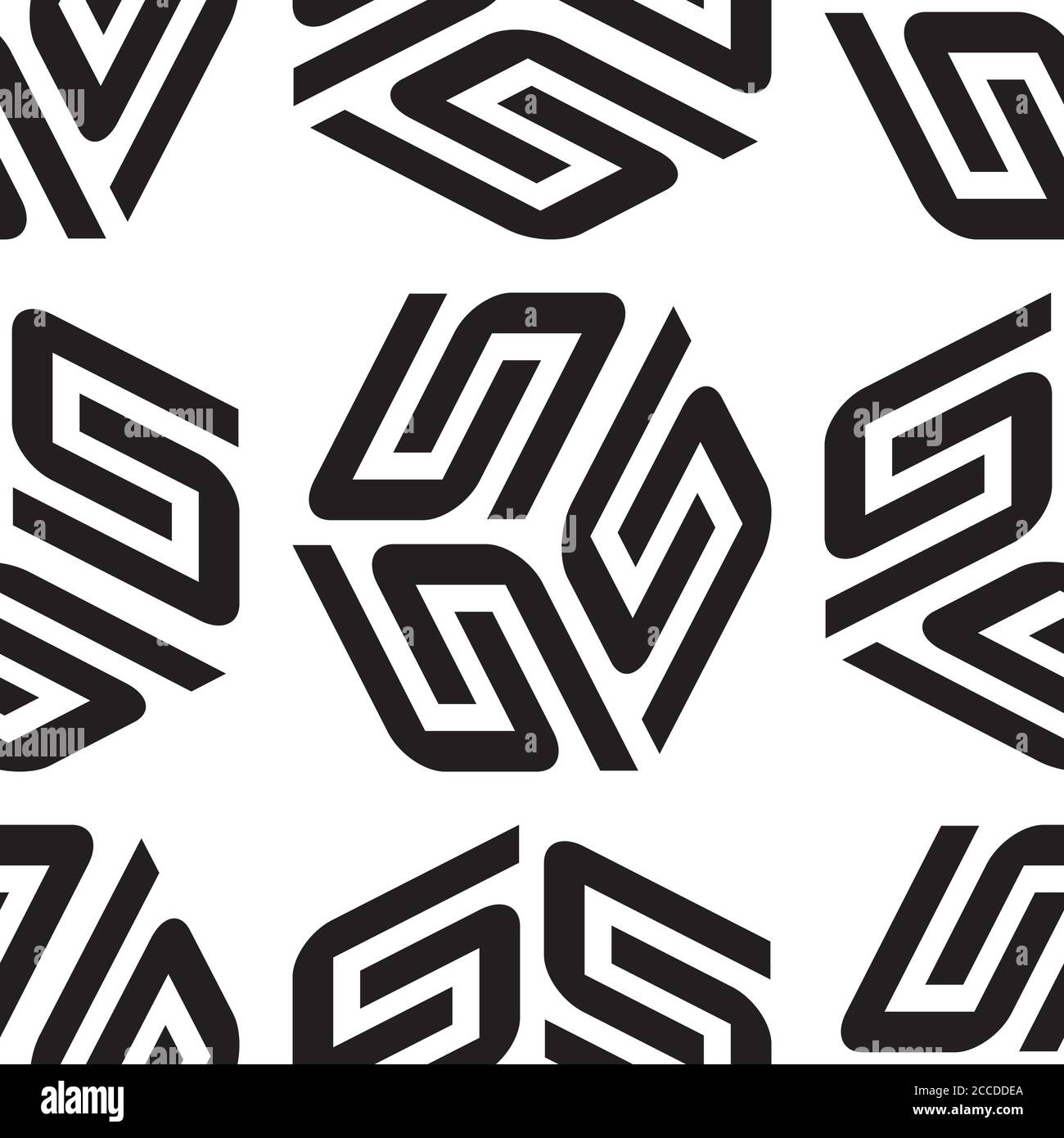 Seamless pattern with black letter S Stock Vector Image & Art - Alamy