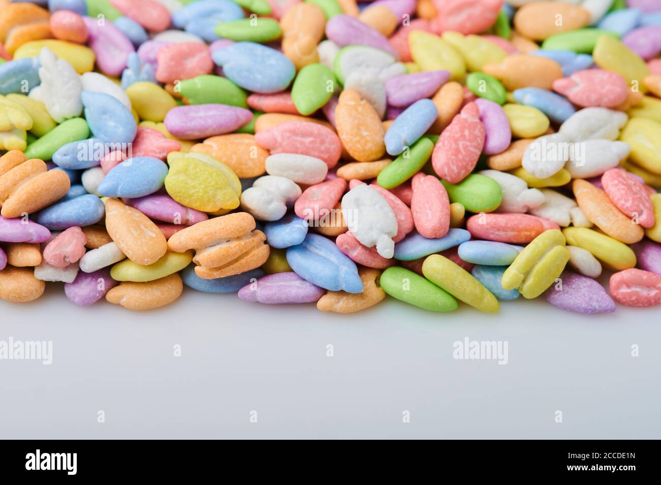 Colorful sunflower seeds with copy space macro close up view Stock Photo