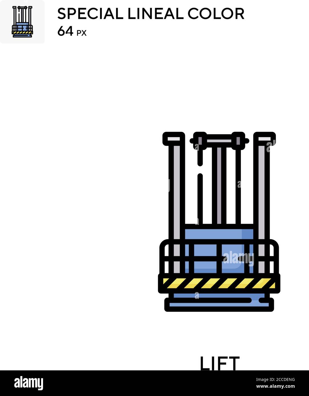 Lift Special lineal color icon. Illustration symbol design template for ...