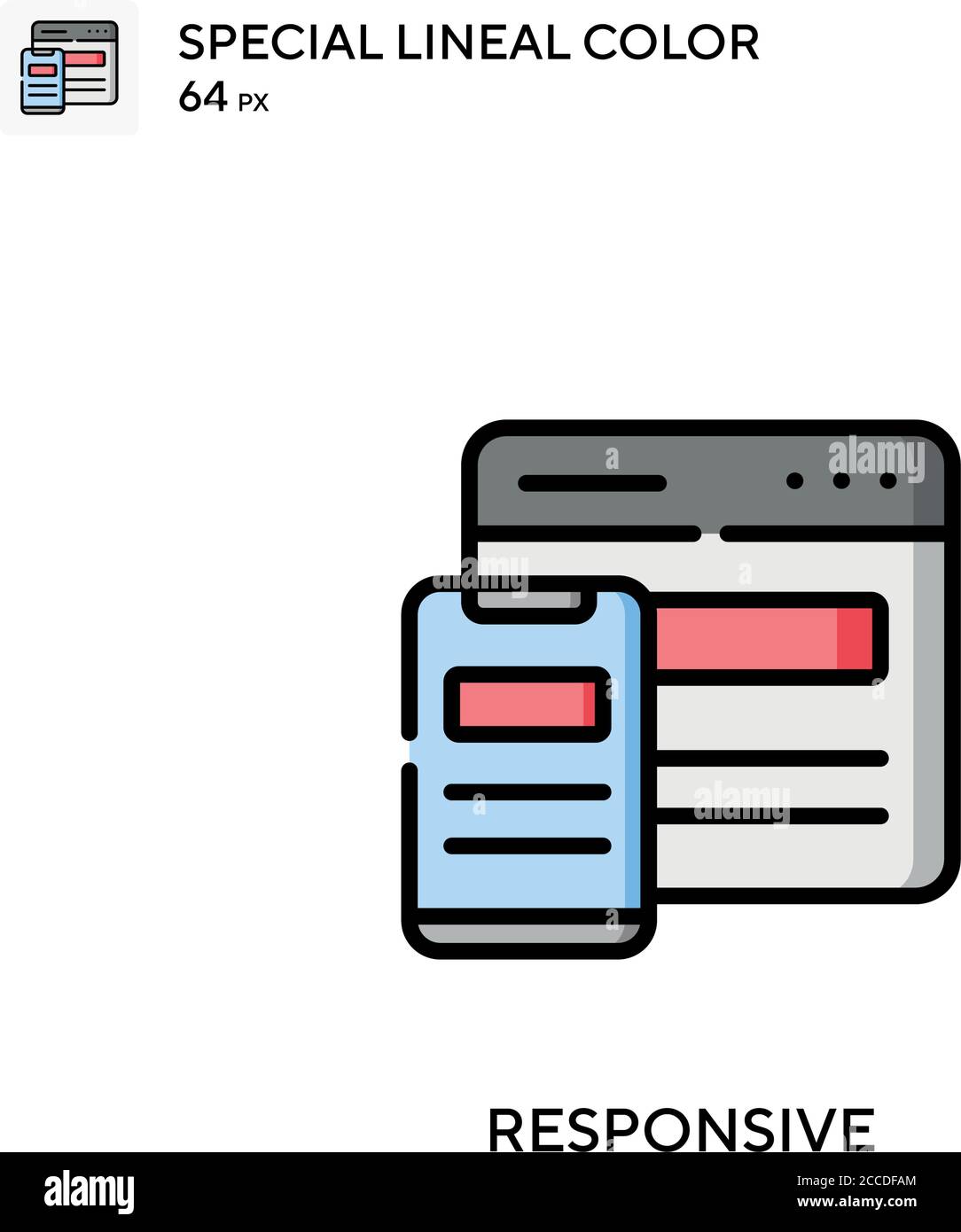 Responsive Special lineal color icon. Illustration symbol design ...