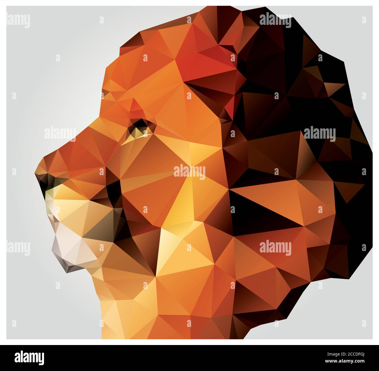 Geometric polygon lion head, triangle pattern Stock Vector Image & Art ...