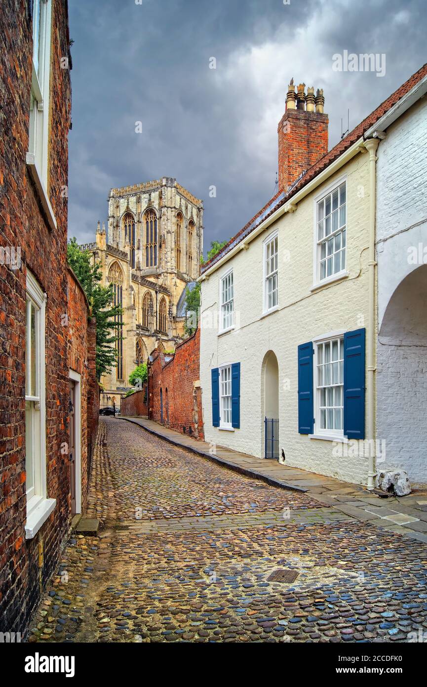 UK,North Yorkshire,York,Chapter House Street leading to York Minster