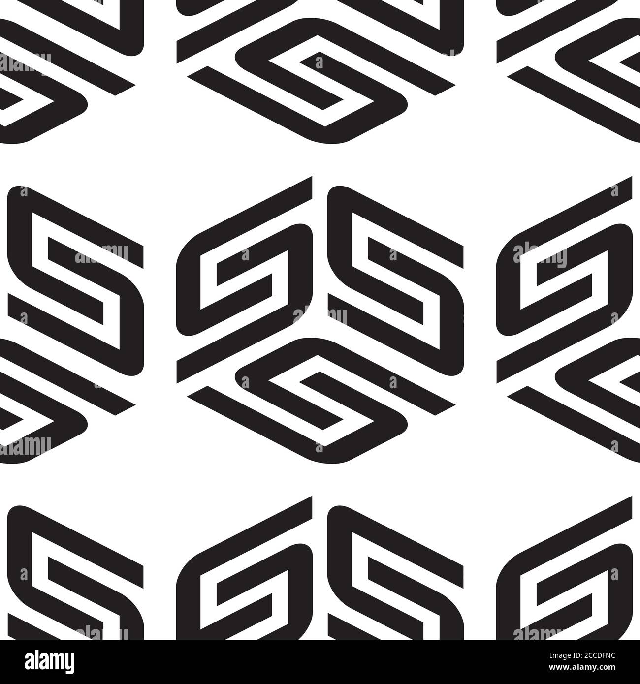 S Motif Pattern Seamless pattern with black letter S Stock Vector Image & Art - Alamy