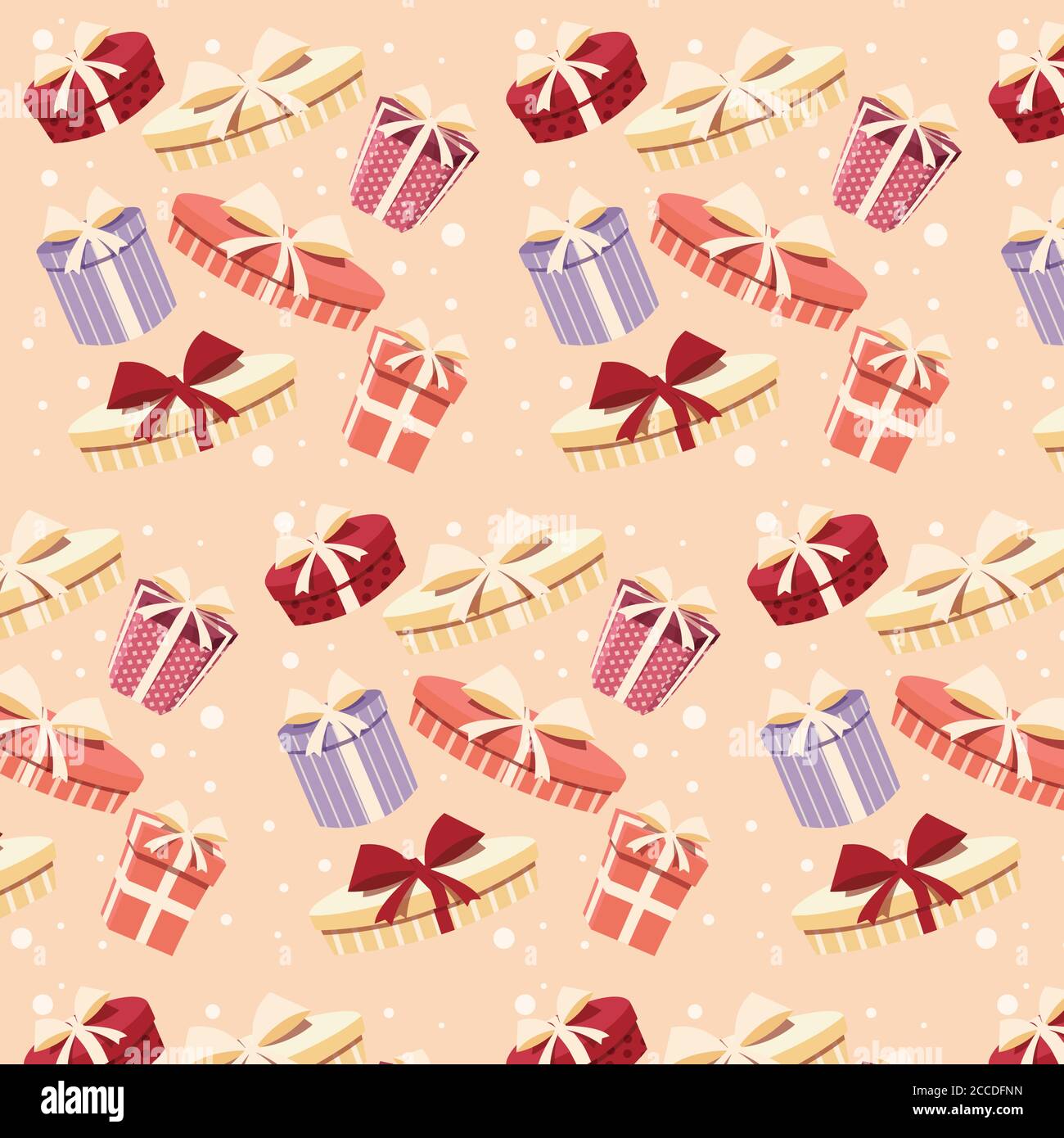 Background with colorful gift boxes with bows and ribbons in different ...