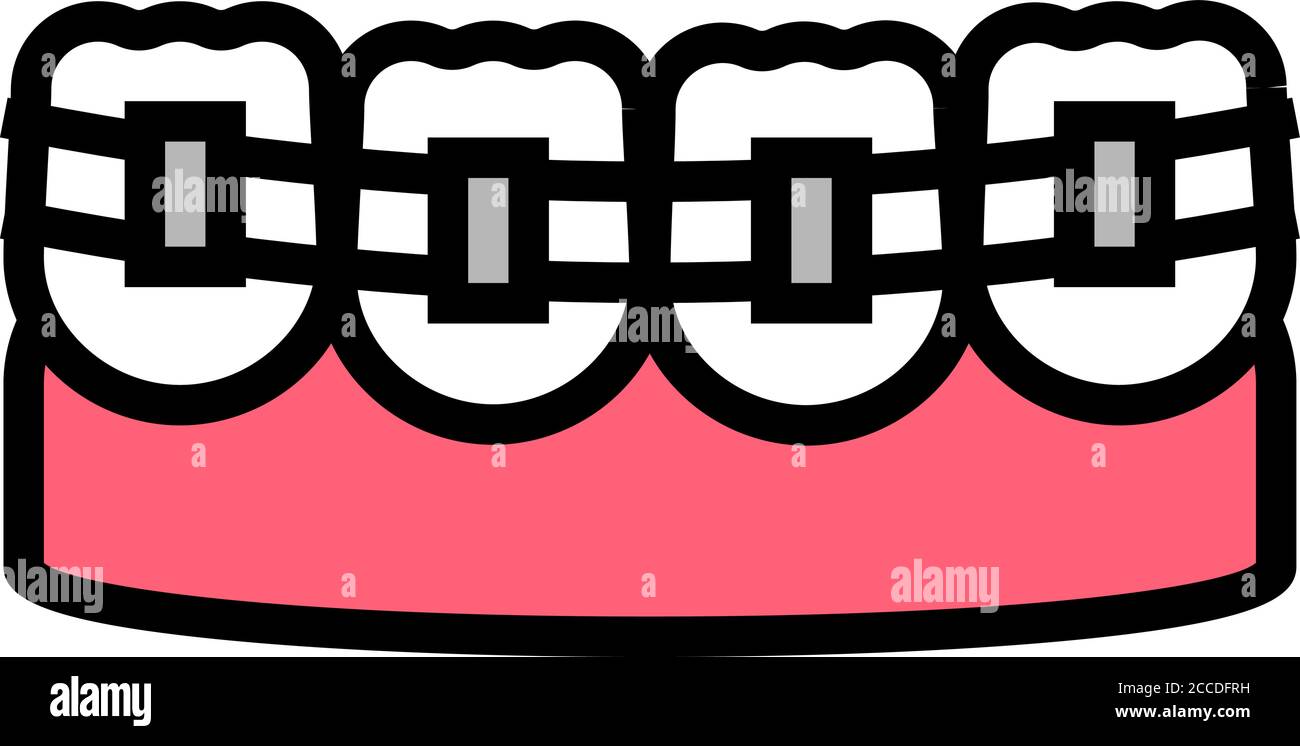 teeth braces color icon vector illustration Stock Vector Image & Art ...