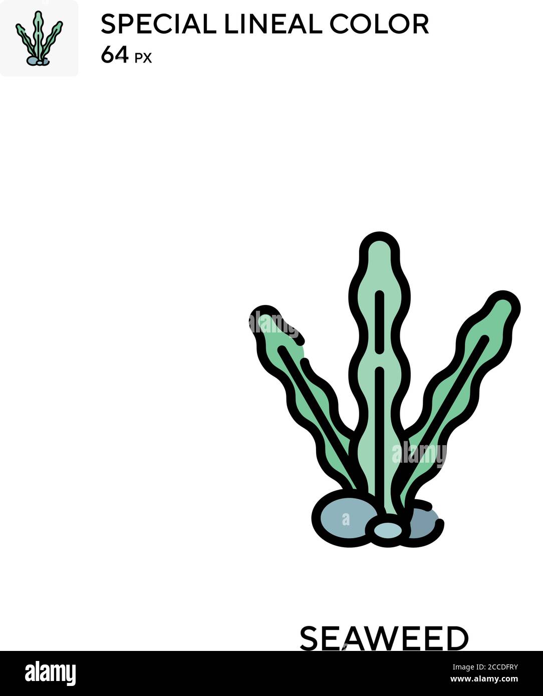 Seaweed Special lineal color icon. Illustration symbol design template ...