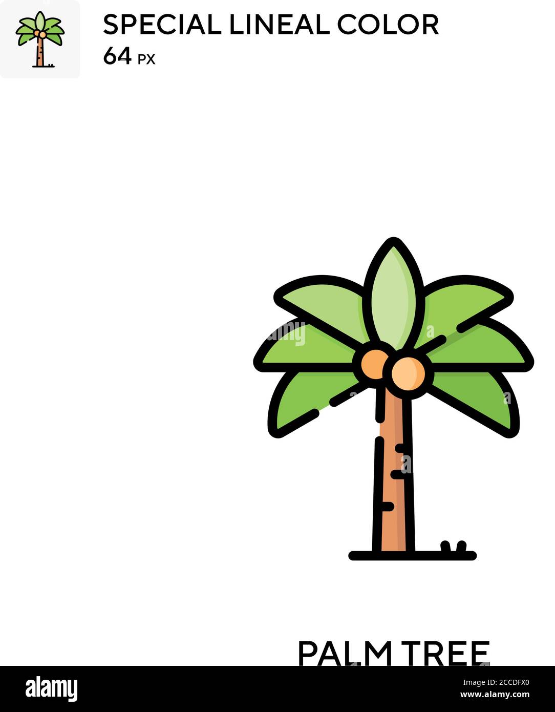 Palm tree Special lineal color icon. Illustration symbol design ...