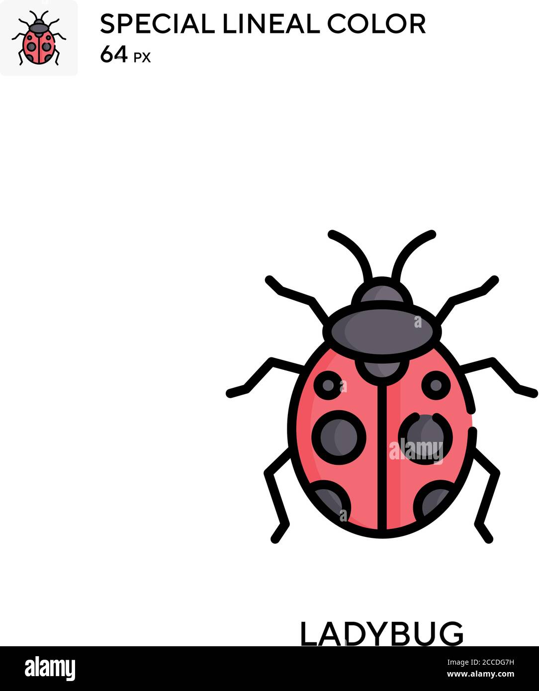 Ladybug Special lineal color icon. Illustration symbol design template ...